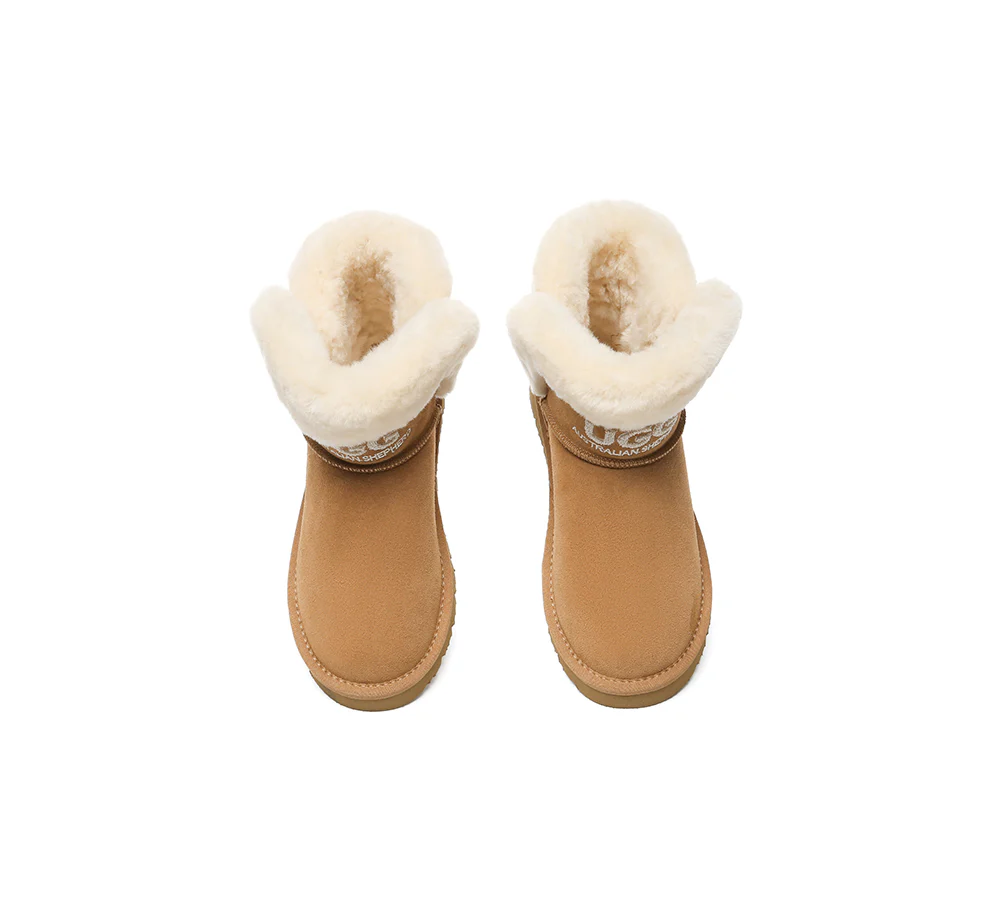 AUSTRALIAN SHEPHERD? UGG Boots Sheepskin Wool Shearling Lined Ankle Mini Oatha