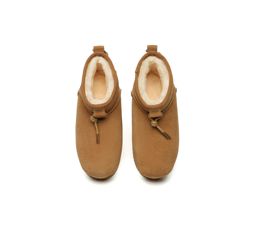 UGG EVERAU? UGG Boots Women Sheepskin Wool Mini Ankle Euro Loaf Palmer