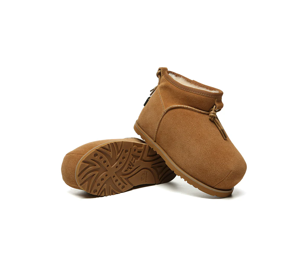 UGG EVERAU? UGG Boots Women Sheepskin Wool Mini Ankle Euro Loaf Palmer