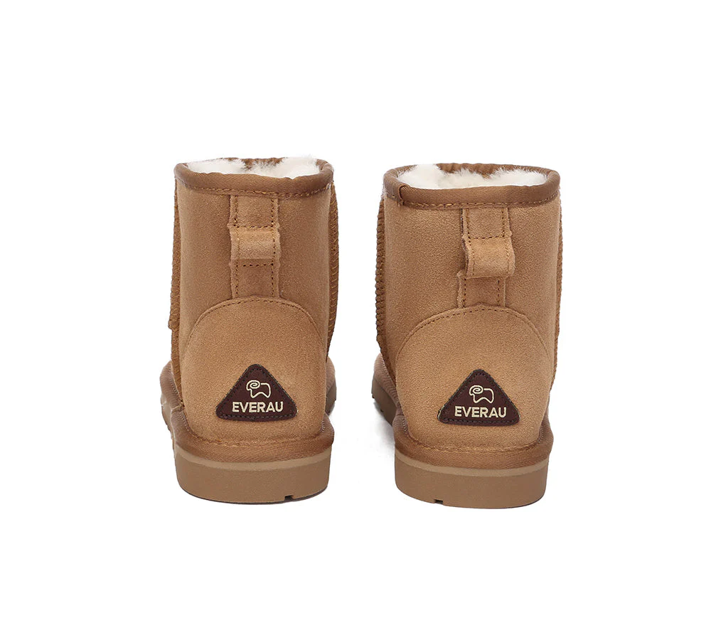 EVERAU? UGG Boots Sheepskin Wool Ankle Mini Classic Suede