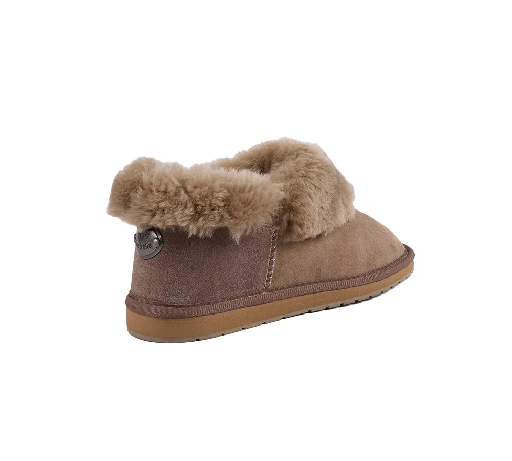 EMU? UGG Slippers Australian Made Sheepskin Wool Platinum Mintaro