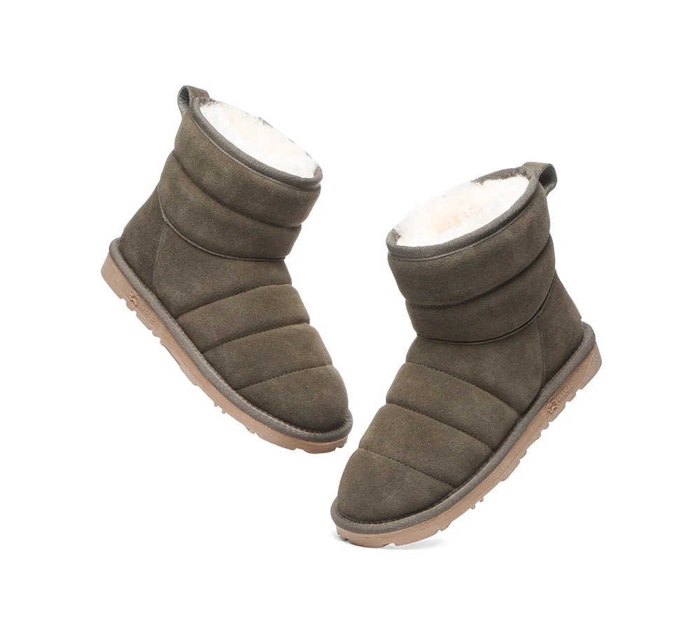 EVERAU? UGG Boots Sheepskin Wool Mini Puffer