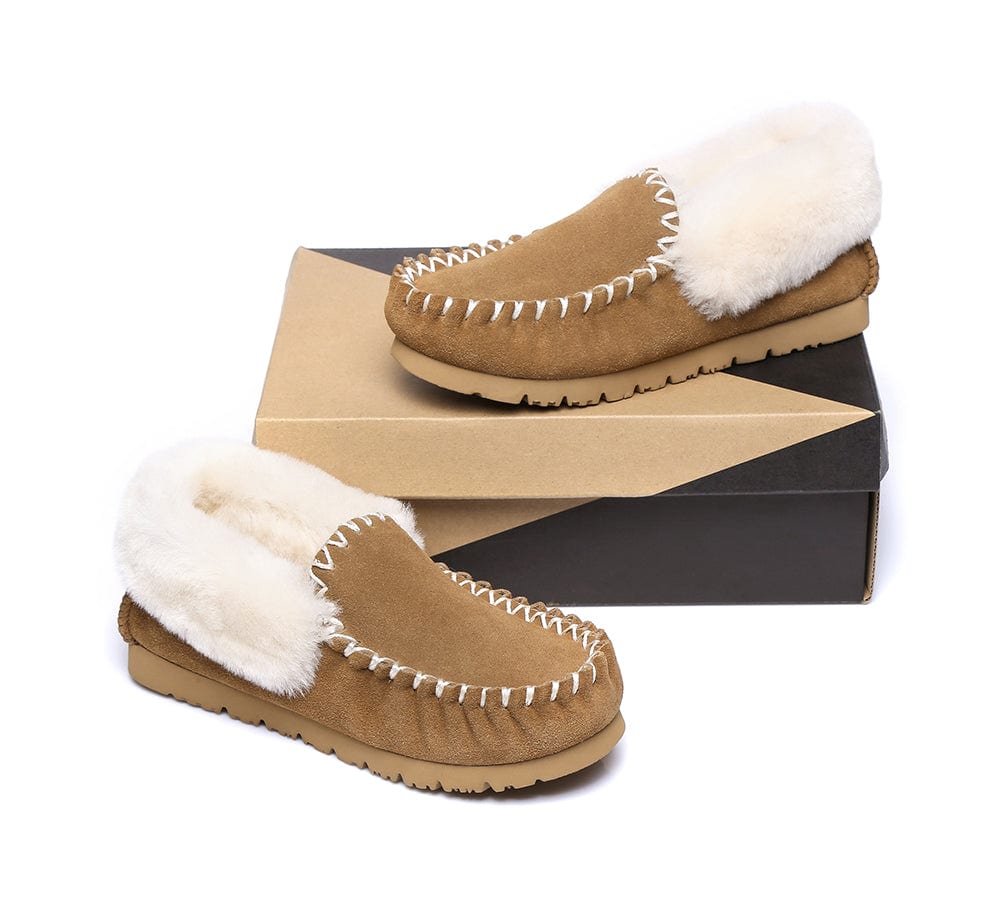 AUSTRALIAN SHEPHERD? UGG Slippers Sheepskin Wool Ankle Popo Moccasins
