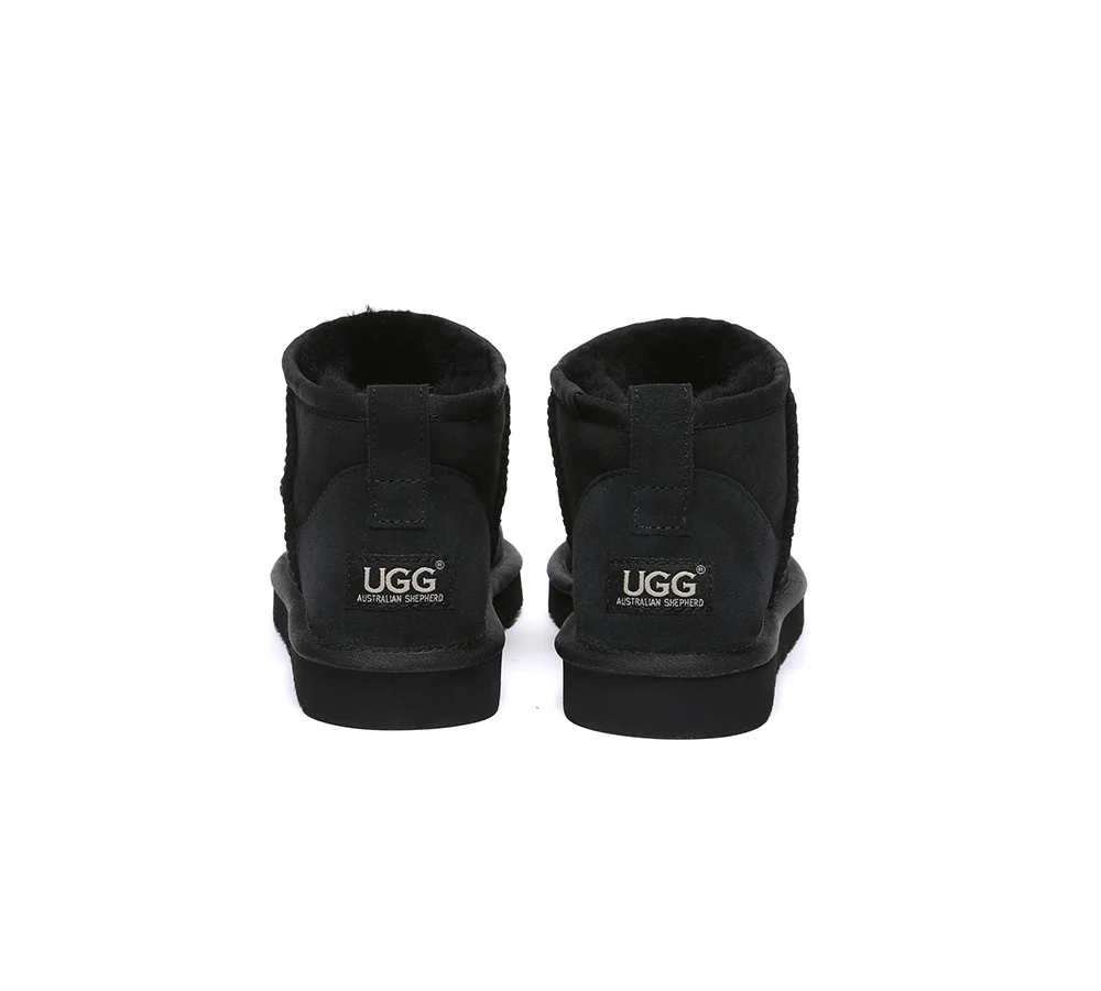 AUSTRALIAN SHEPHERD? UGG Boots Double Faced Sheepskin Wool Ankle Mini Boots Jade