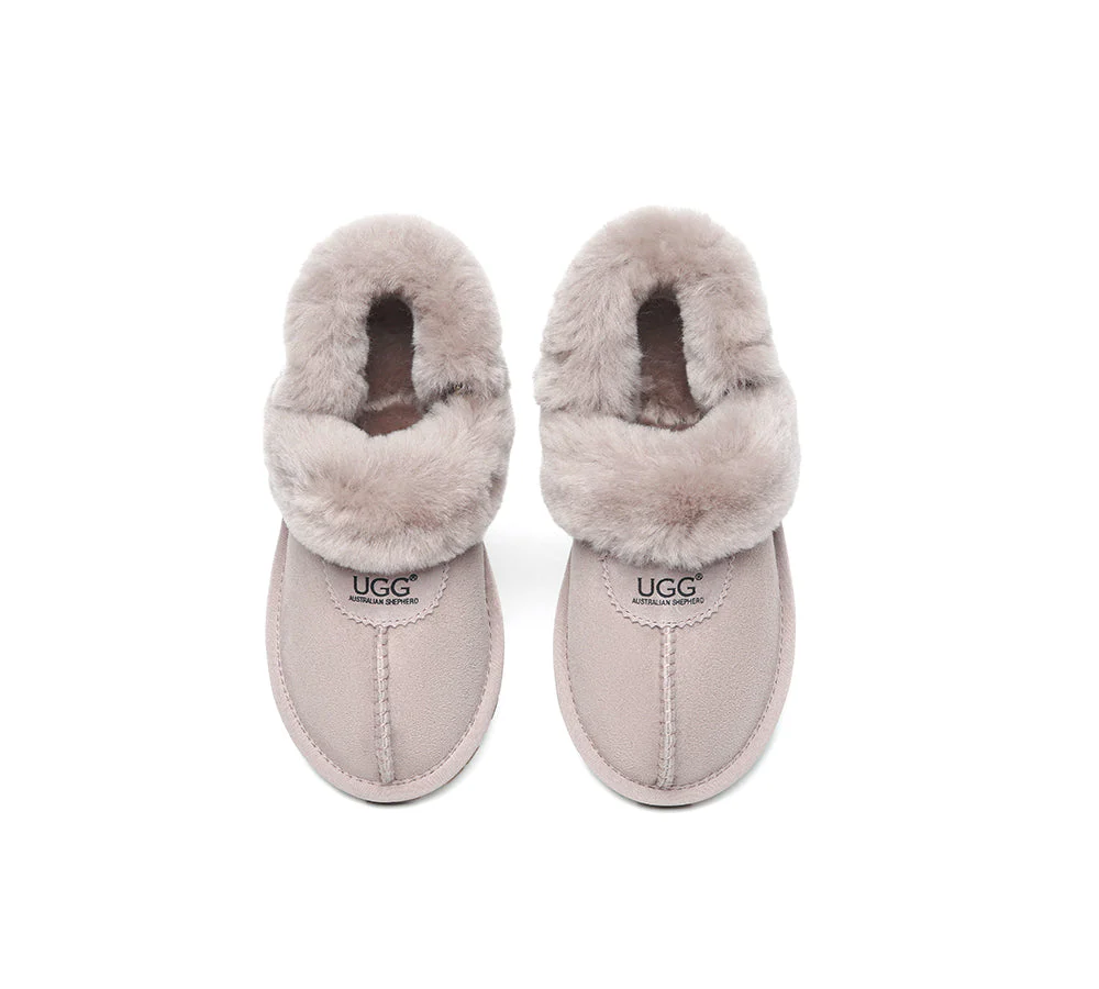 AUSTRALIAN SHEPHERD? UGG Women Slippers Removable Wool Fluffy Strap Slingback Waffle