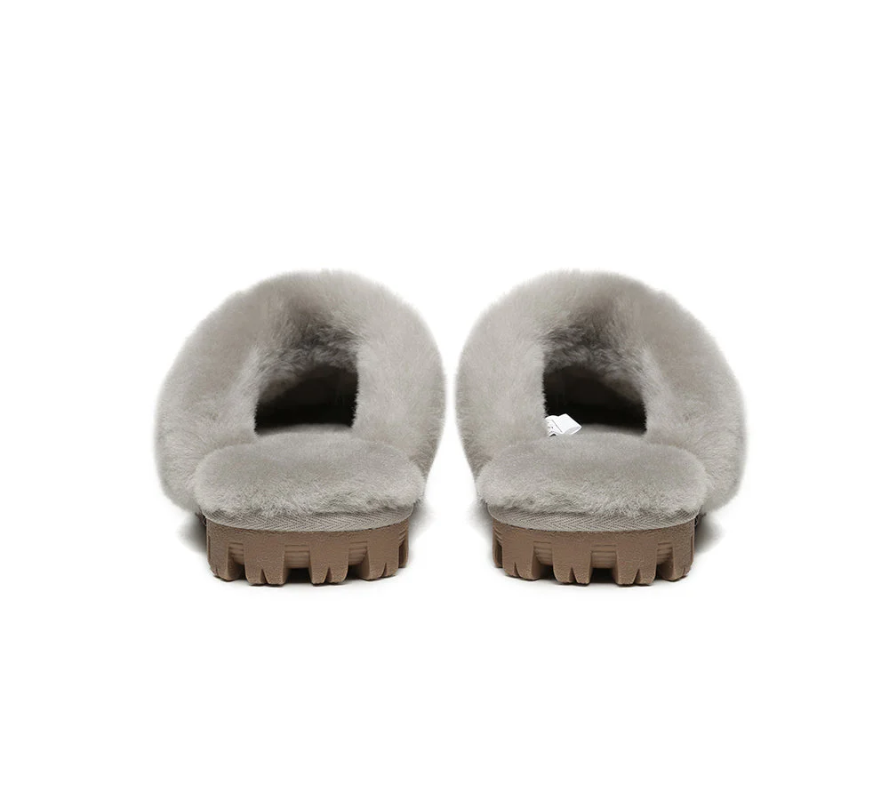 AUSTRALIAN SHEPHERD? UGG Slippers Double Face Sheepskin Wool Scuff Waffle