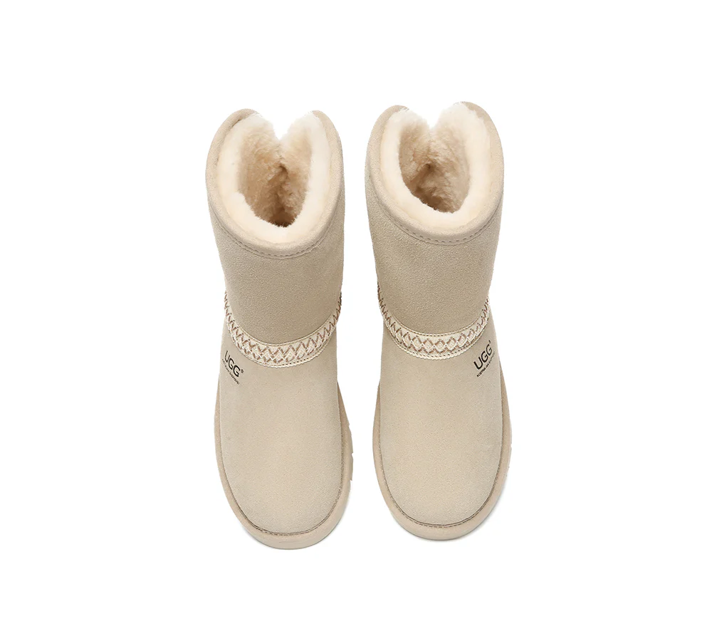 AUSTRALIAN SHEPHERD? UGG Boots Sheepskin Wool Knitted Isleen