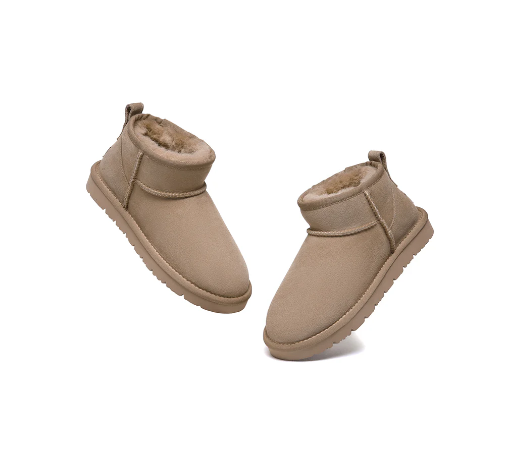 AUSTRALIAN SHEPHERD? UGG Boots Double Faced Sheepskin Wool Ankle Mini Boots Jade