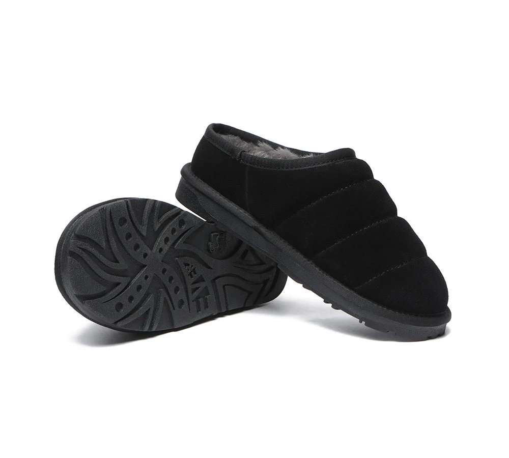 EVERAU? UGG Slippers Sheepskin Wool Ankle Ultra Puffer