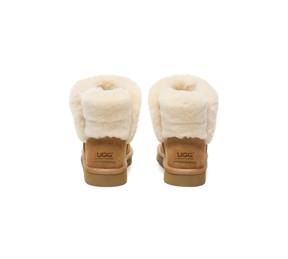 AUSTRALIAN SHEPHERD? UGG Boots Sheepskin Wool Shearling Lined Ankle Mini Oatha