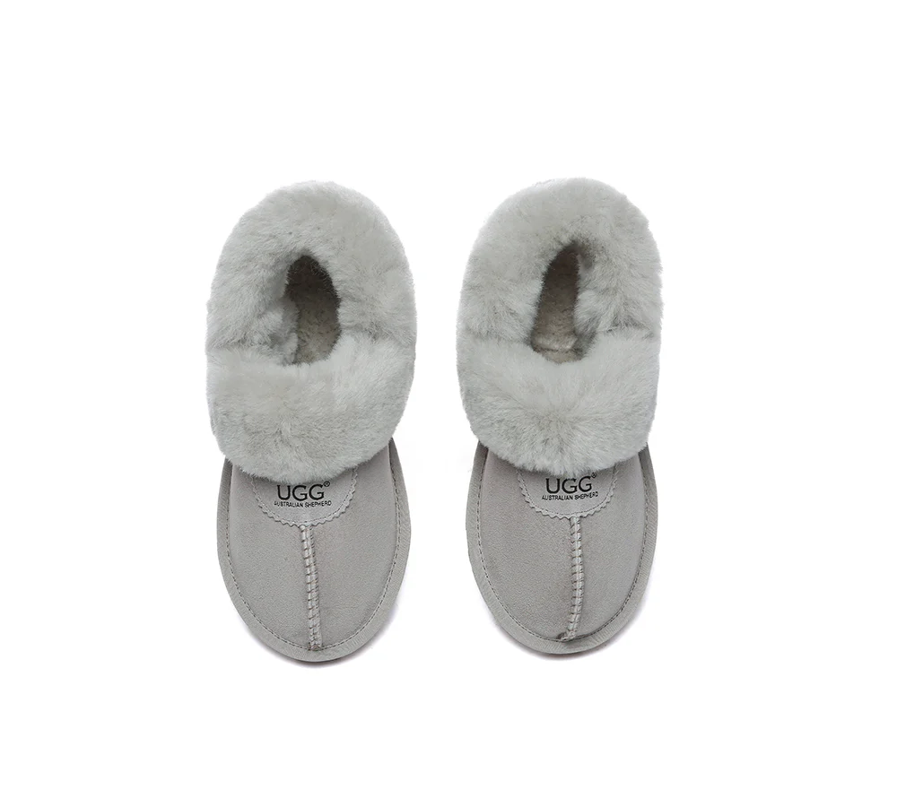 AUSTRALIAN SHEPHERD? UGG Women Slippers Removable Wool Fluffy Strap Slingback Waffle