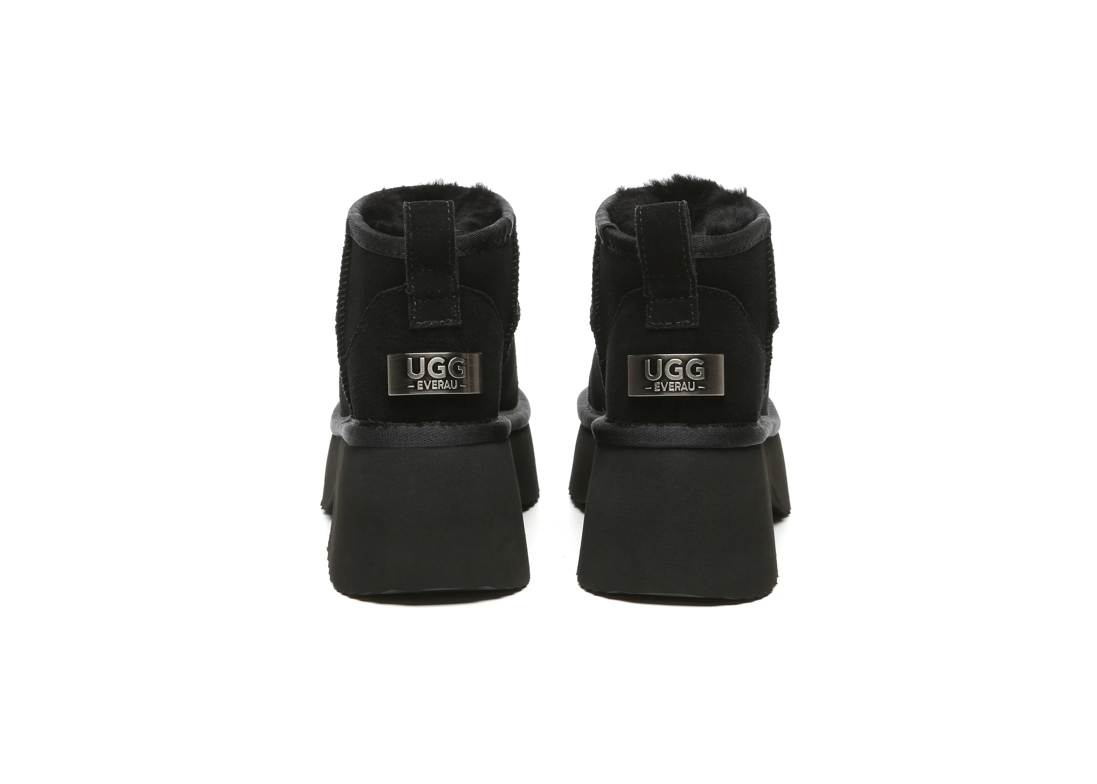 UGG EVERAU? UGG Boots Sheepskin Wool Ankle Chunky Platform Ariel