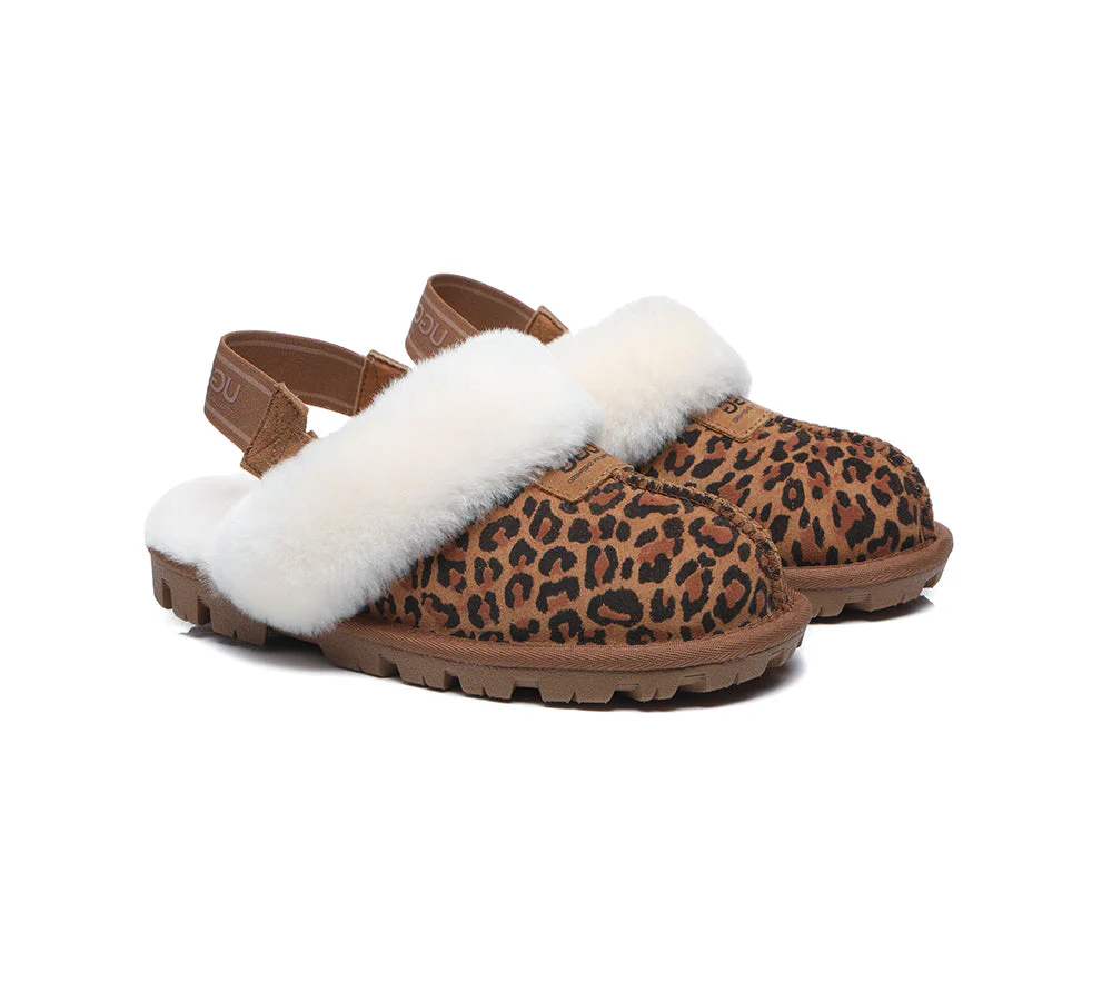 AUSTRALIAN SHEPHERD? 2-Way Style UGG Slippers Sheepskin Wool Removable Strap Slingback Suzie