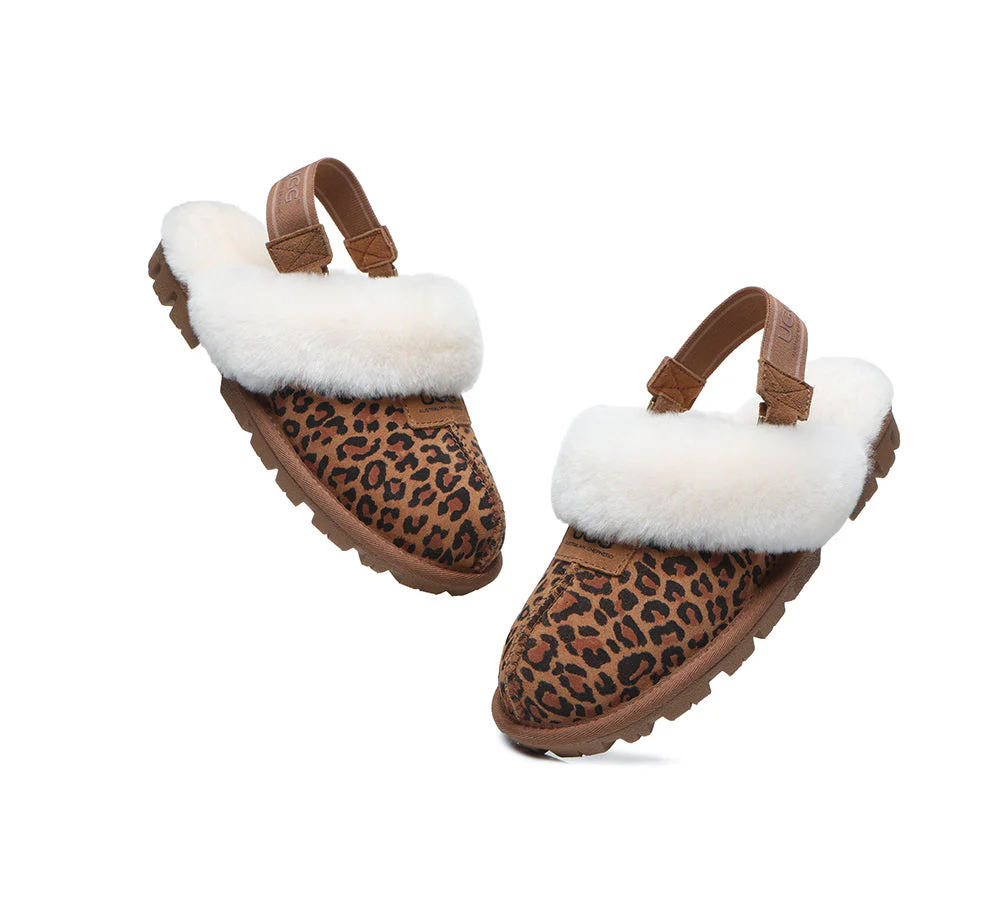 AUSTRALIAN SHEPHERD? 2-Way Style UGG Slippers Sheepskin Wool Removable Strap Slingback Suzie