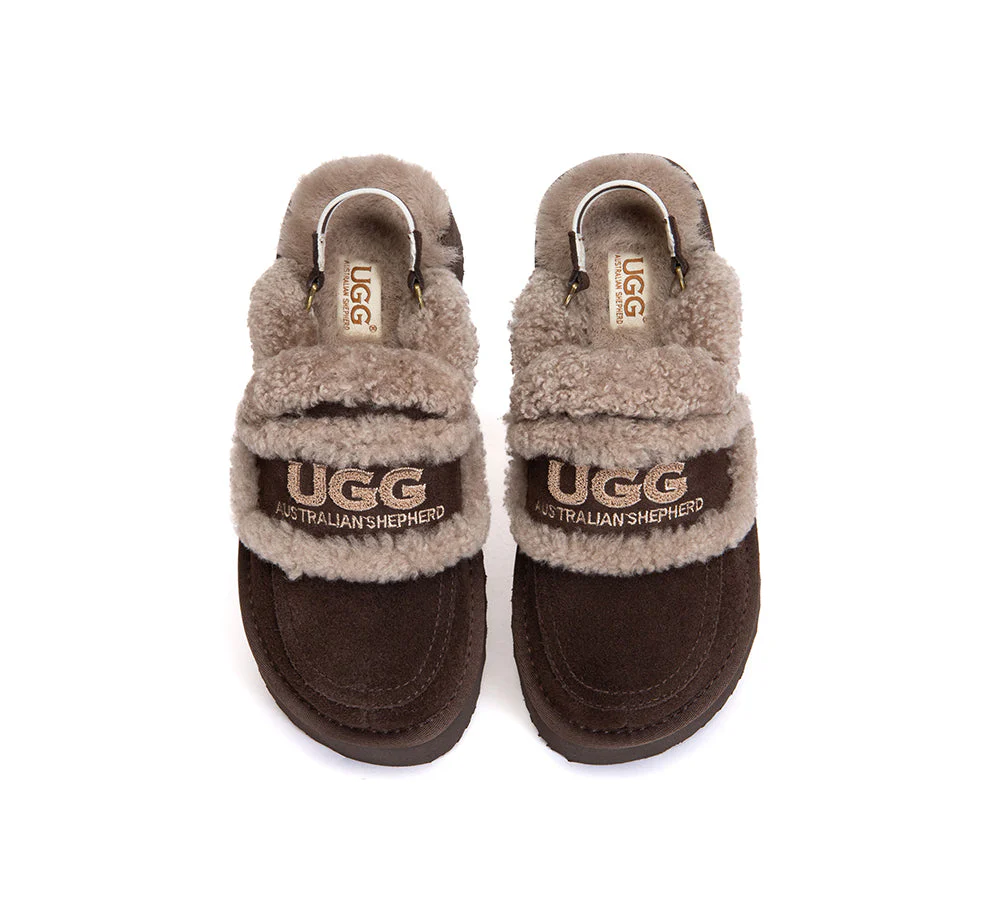 AUSTRALIAN SHEPHERD? UGG Slippers Women Removable Strap Slingback Platform Rilee