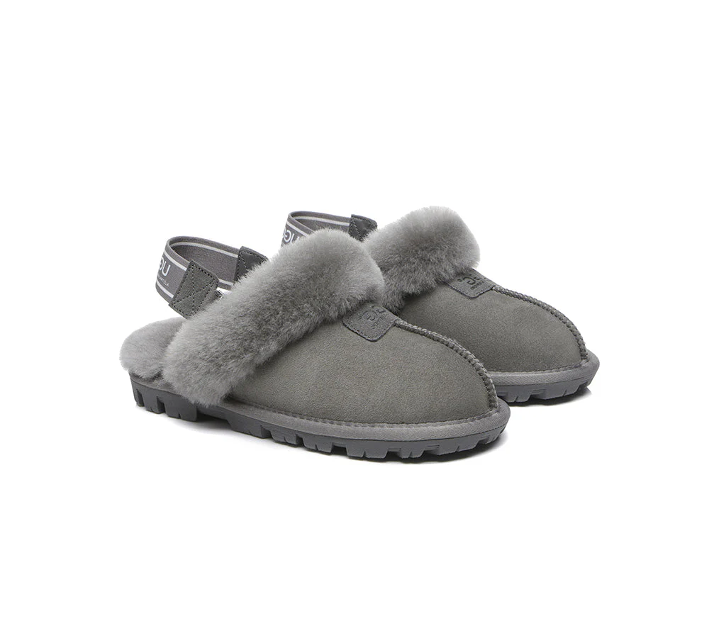 AUSTRALIAN SHEPHERD? 2-Way Style UGG Slippers Sheepskin Wool Removable Strap Slingback Suzie