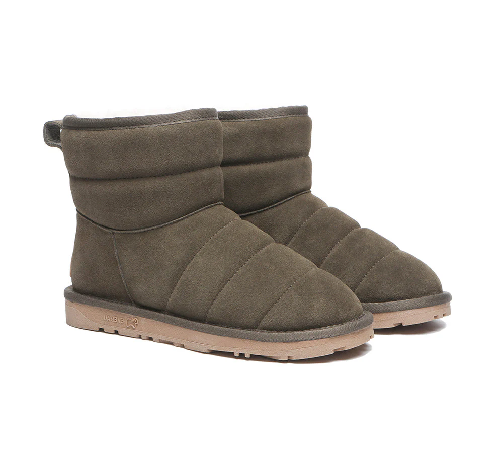 EVERAU? UGG Boots Sheepskin Wool Mini Puffer