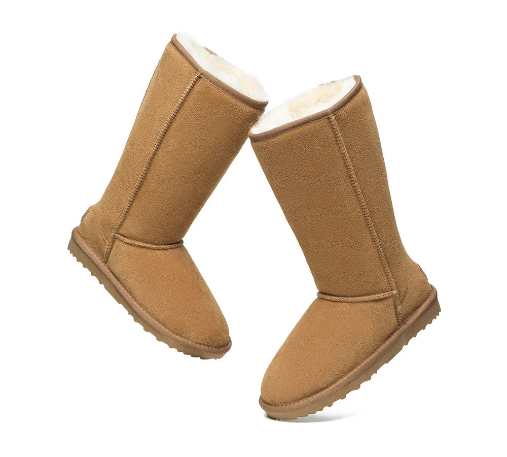 AUSTRALIAN SHEPHERD? UGG Boots Double Face Sheepskin Wool Tall Classic Suede