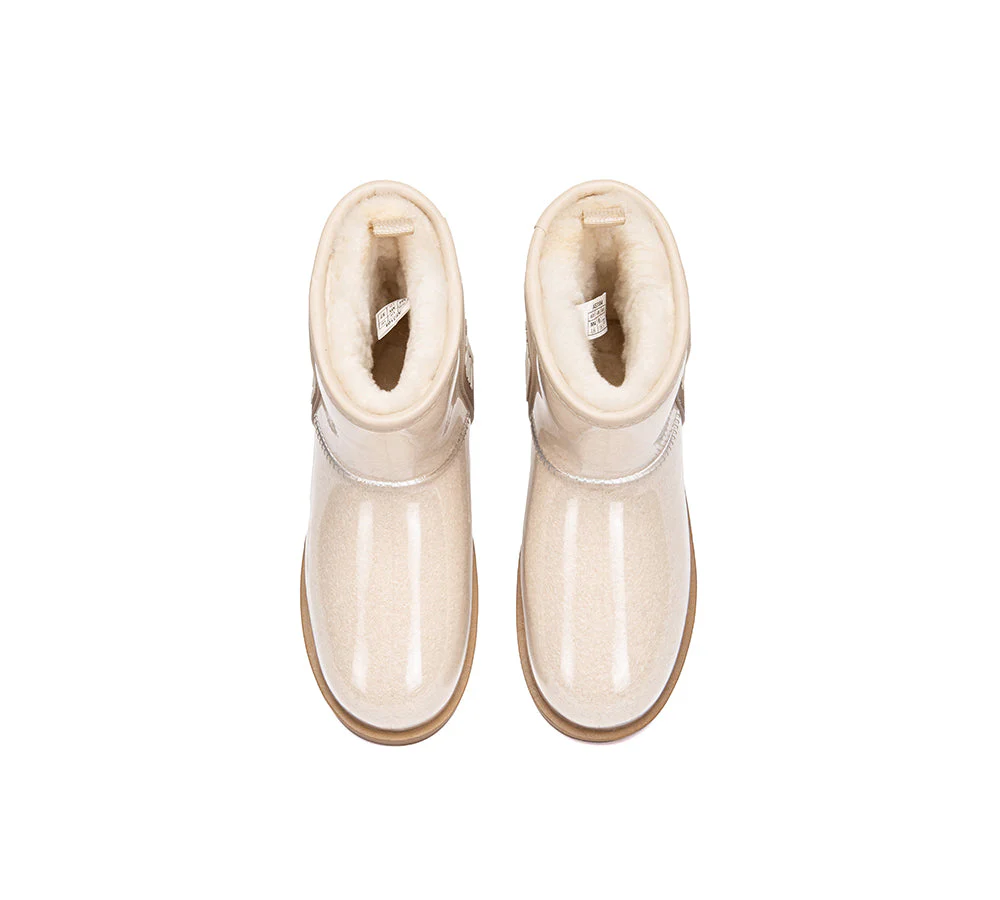 AUSTRALIAN SHEPHERD? UGG Boots Women Clear Waterproof Shearling Coated Neo