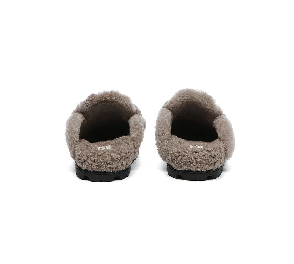 AUSTRALIAN SHEPHERD? UGG Slippers Women Sheepskin Wool Shearling Lined Remi