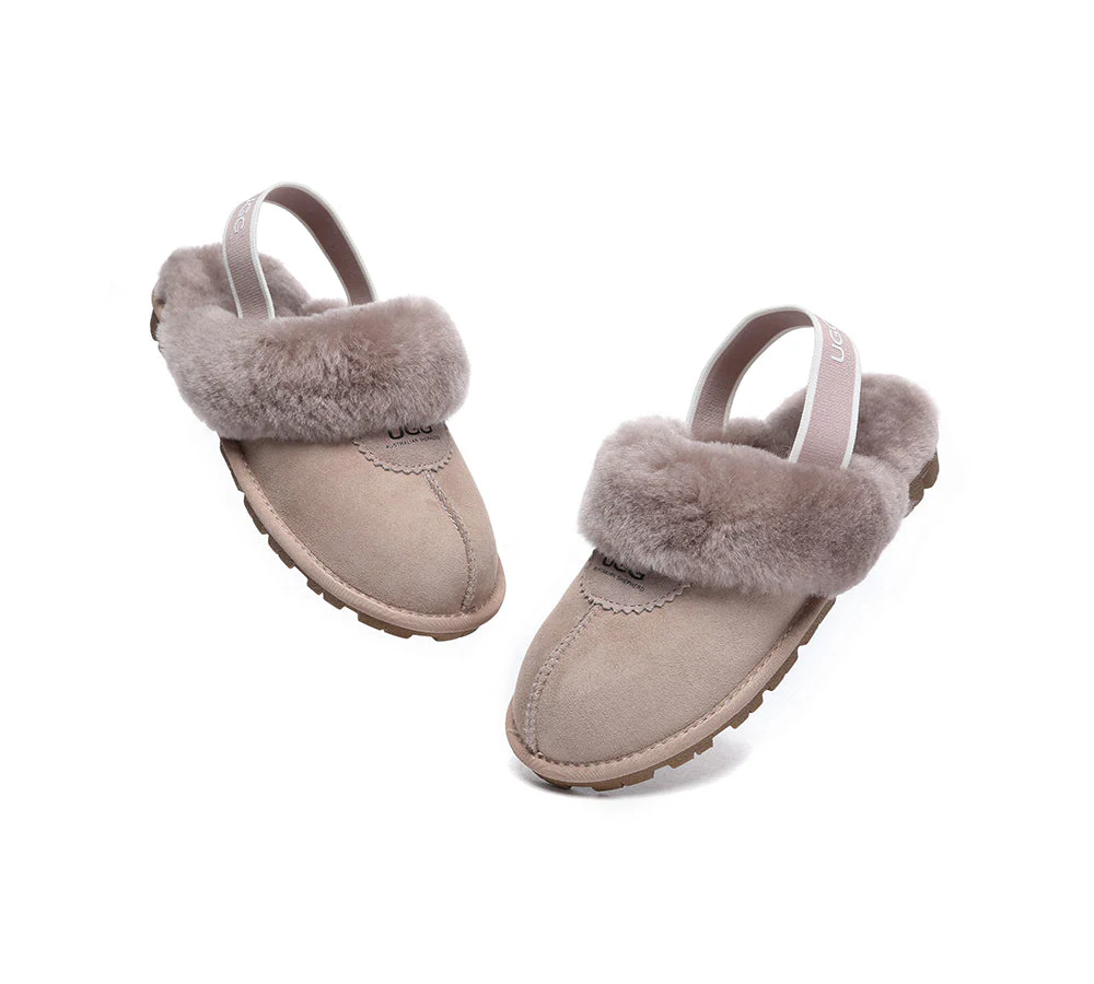 AUSTRALIAN SHEPHERD? UGG Slippers Sheepskin Wool Slingback Waffle Plus