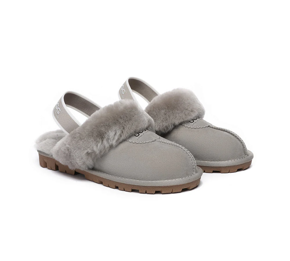 AUSTRALIAN SHEPHERD? UGG Slippers Sheepskin Wool Slingback Waffle Plus