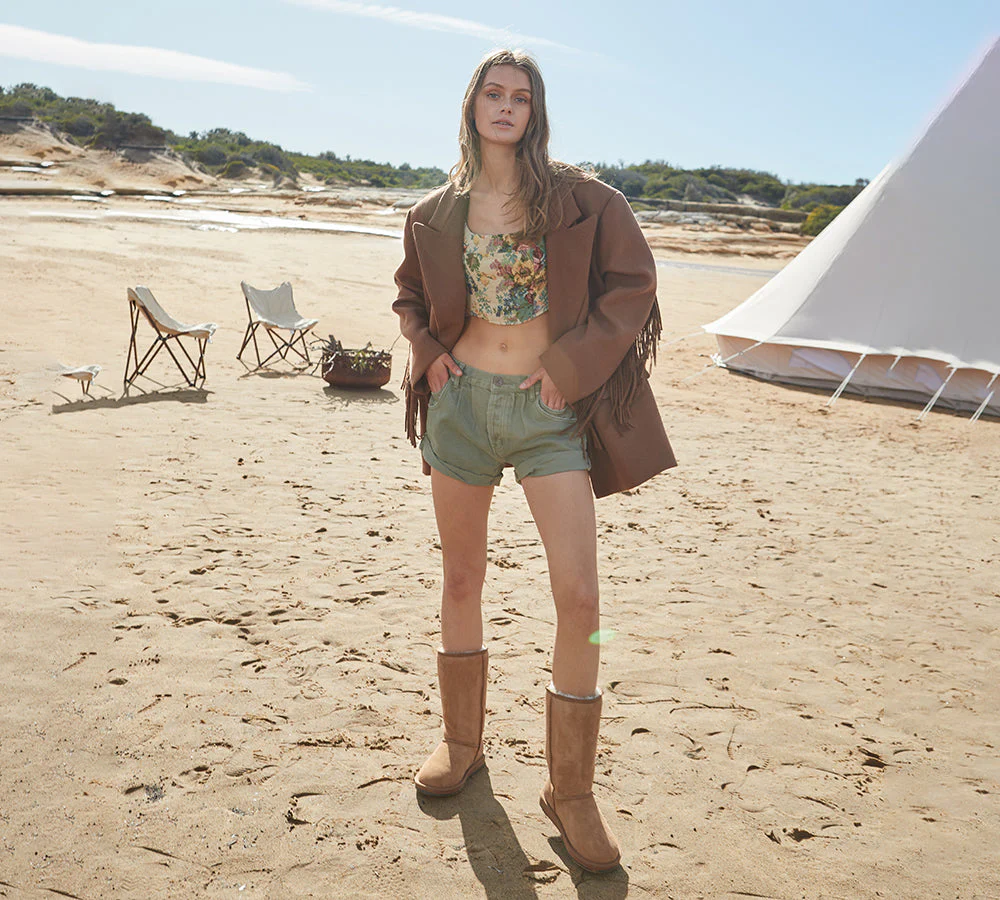 AUSTRALIAN SHEPHERD? UGG Boots Double Face Sheepskin Wool Tall Classic