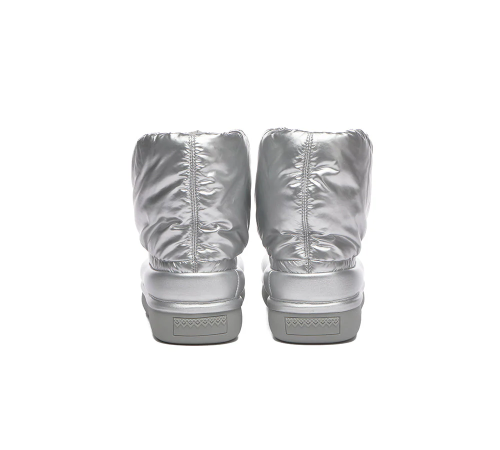 EVERAU? UGG  Boots Women Sheepskin Wool Waterproof Adjustable Drawstring Ankle Delabra