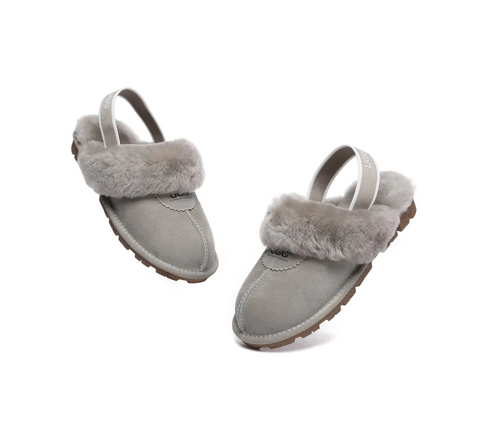 AUSTRALIAN SHEPHERD? UGG Slippers Sheepskin Wool Slingback Waffle Plus