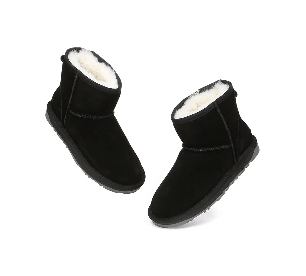 EVERAU? UGG Boots Sheepskin Wool Ankle Mini Classic Suede