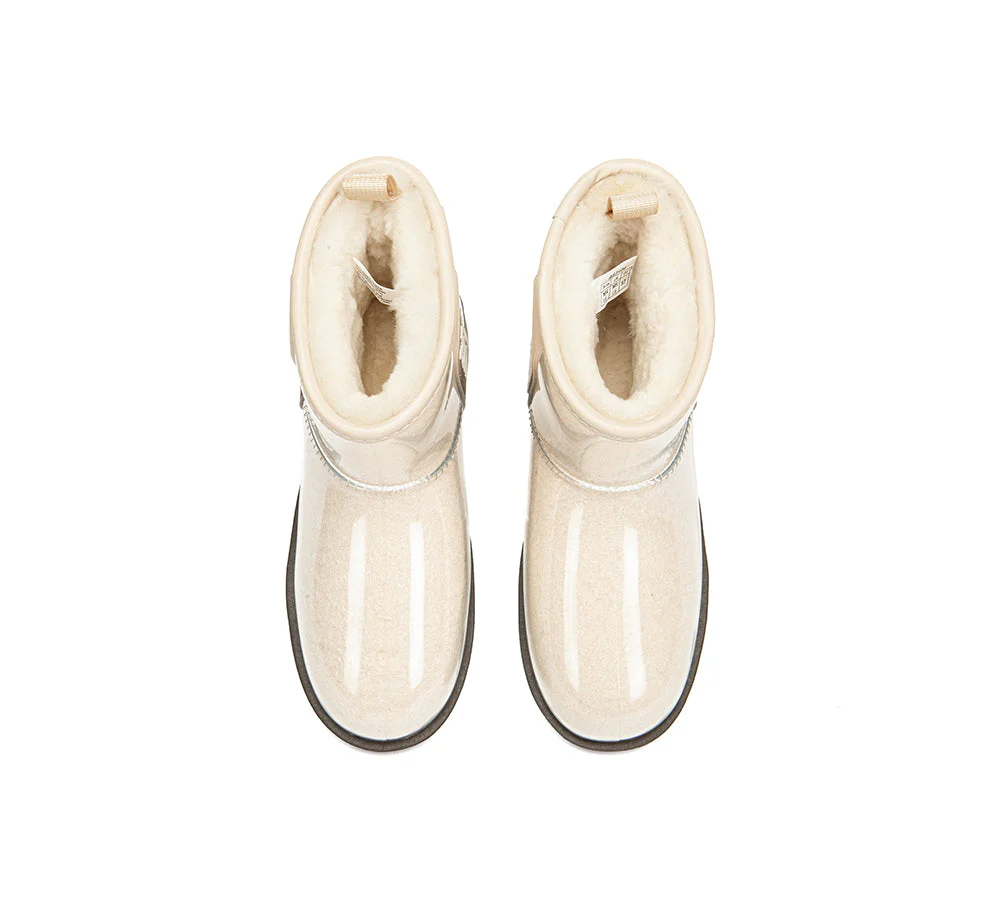 AUSTRALIAN SHEPHERD? UGG Boots Women Clear Waterproof Shearling Coated Neo
