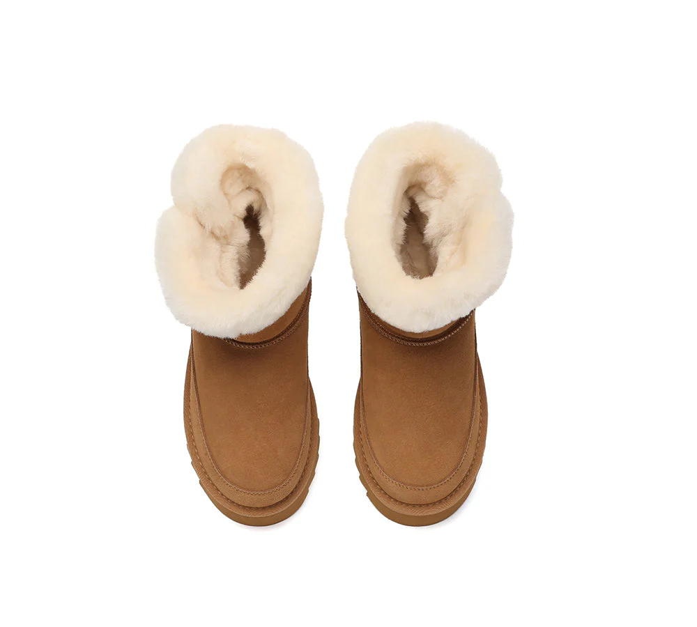 AUSTRALIAN SHEPHERD? UGG Boots Sheepskin Wool Shearling Platform Bynnie