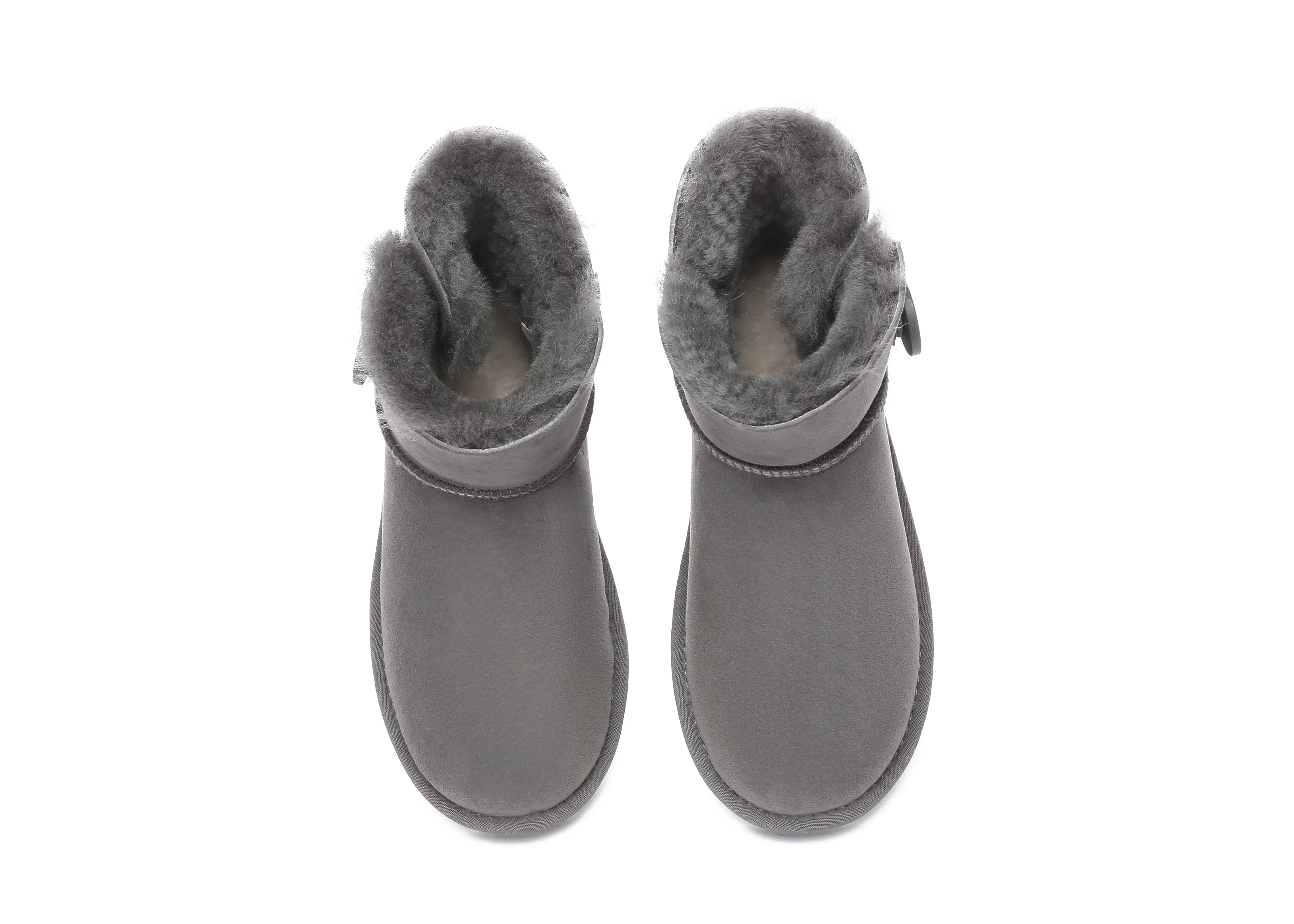 AUSTRALIAN SHEPHERD? UGG Boots Double Face Sheepskin Wool Mini Button