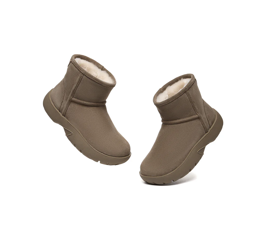 AUSTRALIAN SHEPHERD? UGG Boots Sheepskin Wool Ankle Chunky Mini Classic Salma