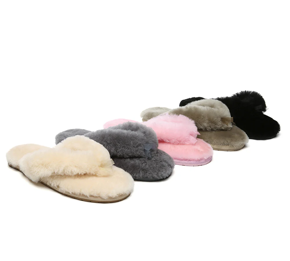 AUSTRALIAN SHEPHERD? UGG Thongs Women Fluffy Slides Farah