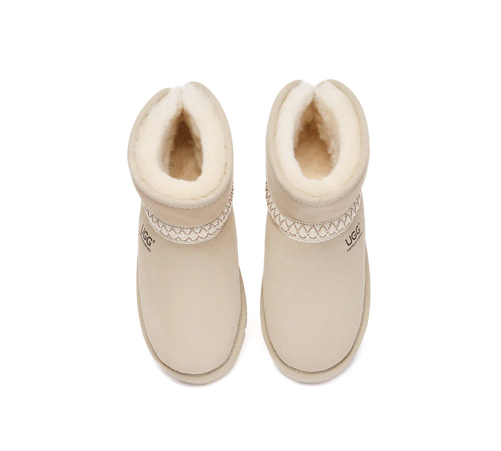 AUSTRALIAN SHEPHERD? UGG Boots Sheepskin Wool Ankle Knitted Fayle