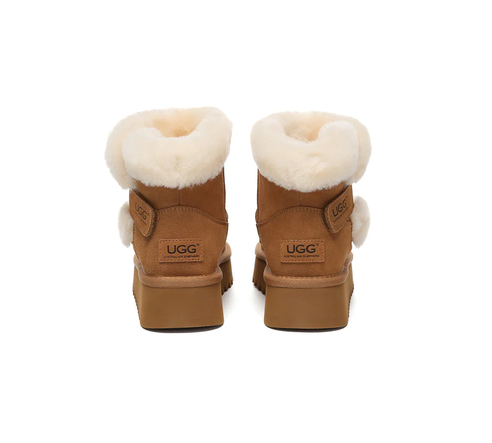 AUSTRALIAN SHEPHERD? UGG Boots Sheepskin Wool Shearling Platform Bynnie