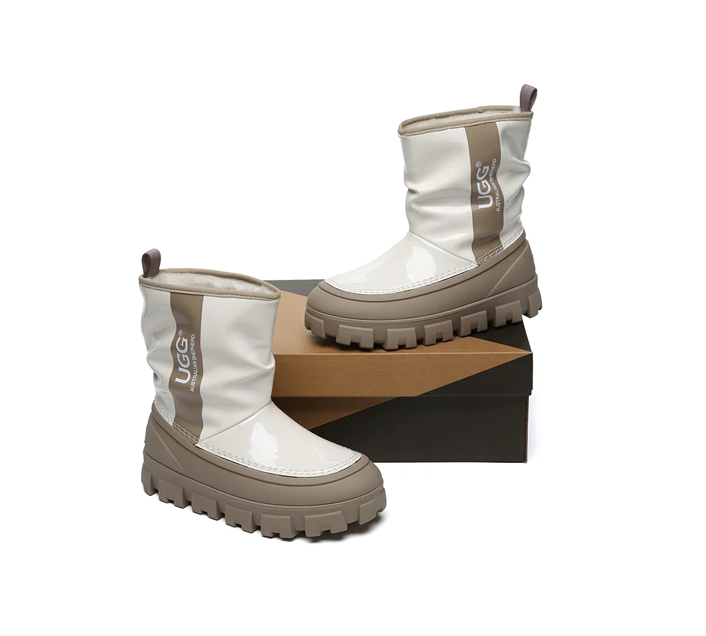 AUSTRALIAN SHEPHERD? UGG Boots Women Sheepskin Wool Waterproof Chunky Wren