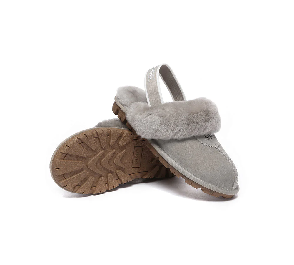AUSTRALIAN SHEPHERD? UGG Slippers Sheepskin Wool Slingback Waffle Plus