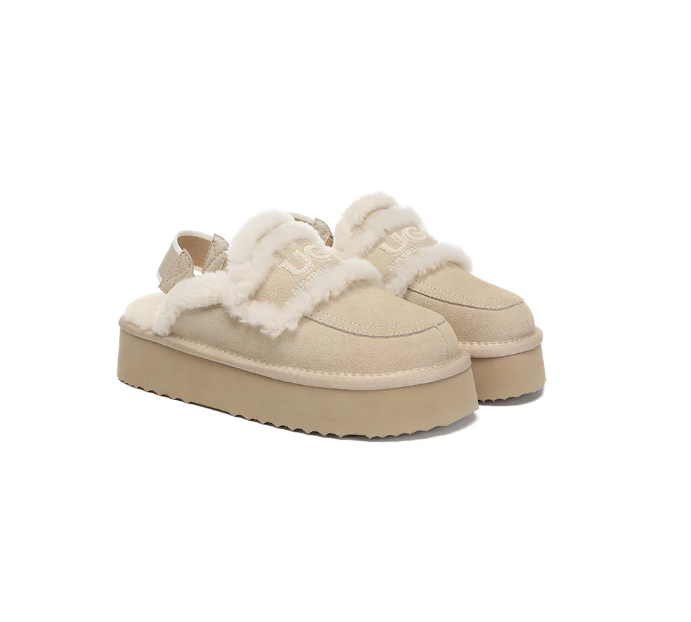 AUSTRALIAN SHEPHERD? UGG Slippers Women Removable Strap Slingback Platform Rilee
