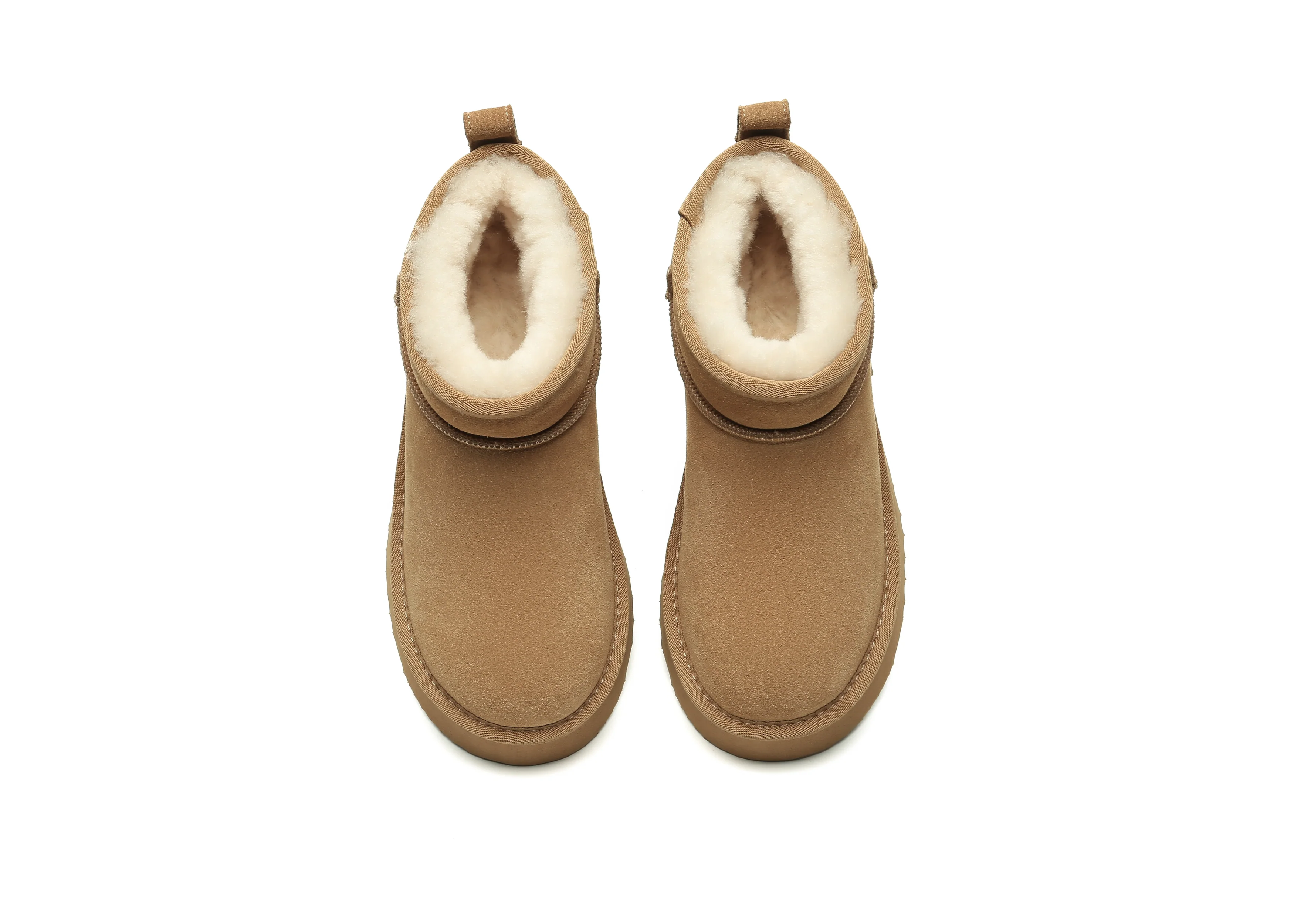 UGG EVERAU? UGG Boots Sheepskin Wool Ankle Chunky Platform Ariel