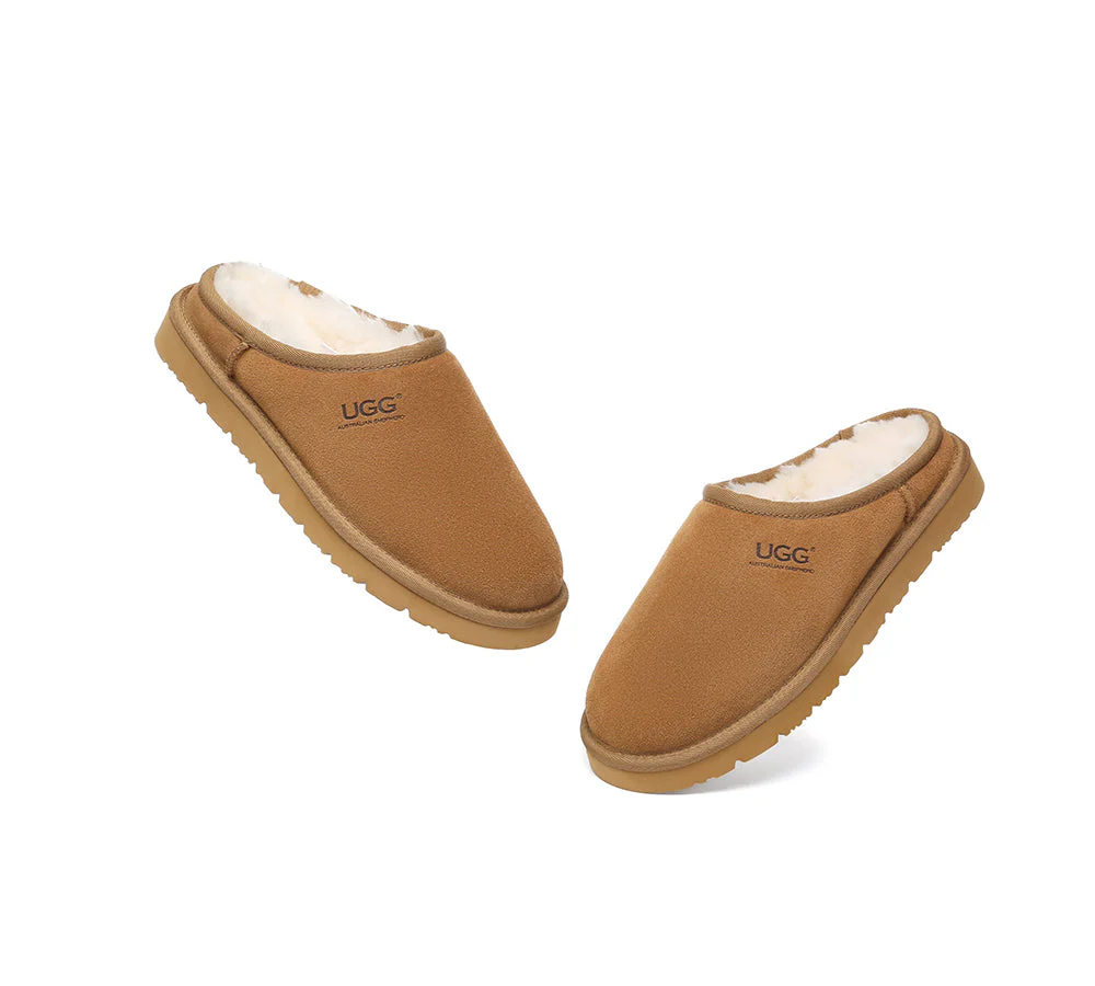 AUSTRALIAN SHEPHERD? UGG Slippers Sheepskin Wool Minimalist Classic Nano