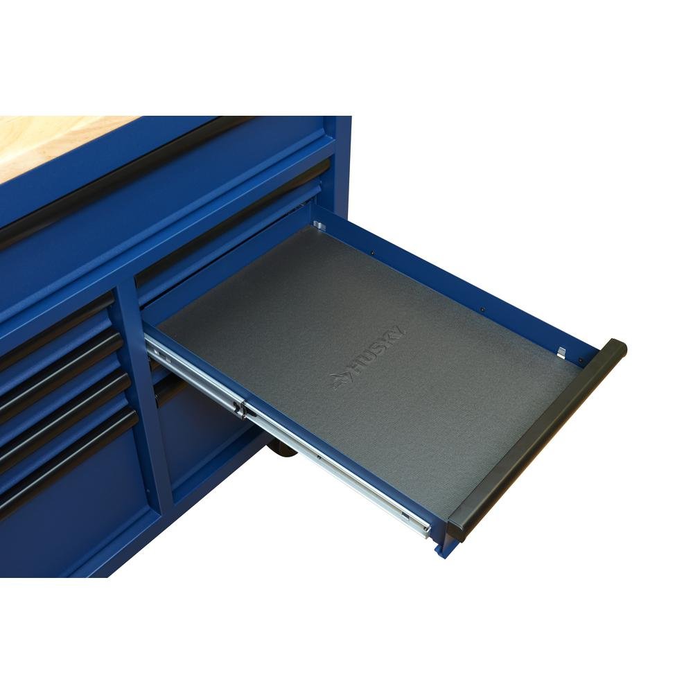 56 in. 9-Drawer Mobile Workbench in Matte Blue