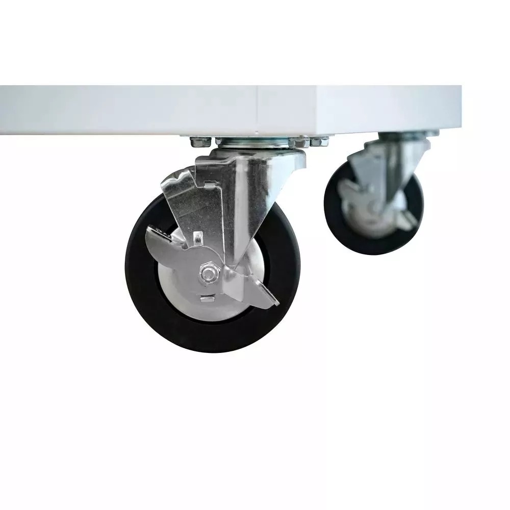 72 IN. 18-DRAWER MOBILE WORKBENCH WITH SOLID WOOD TOP, BLACK