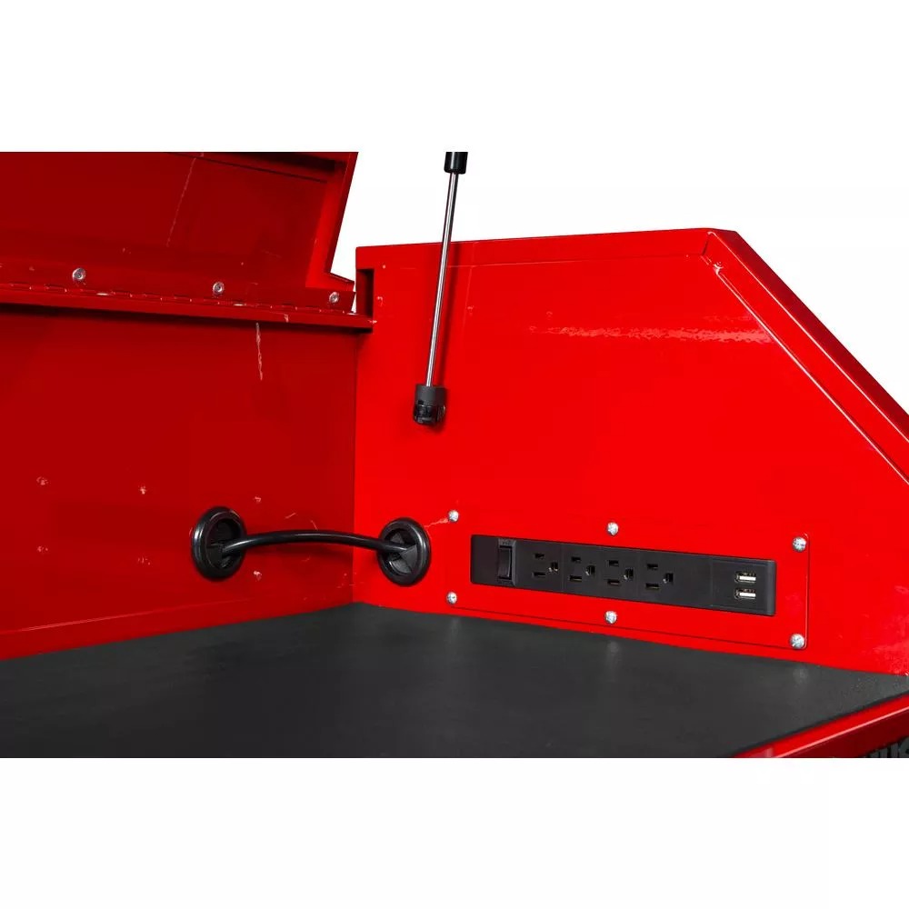 36 IN. W 12-DRAWER COMBINATION TOOL CHEST AND CABINET COMBO IN GLOSS RED