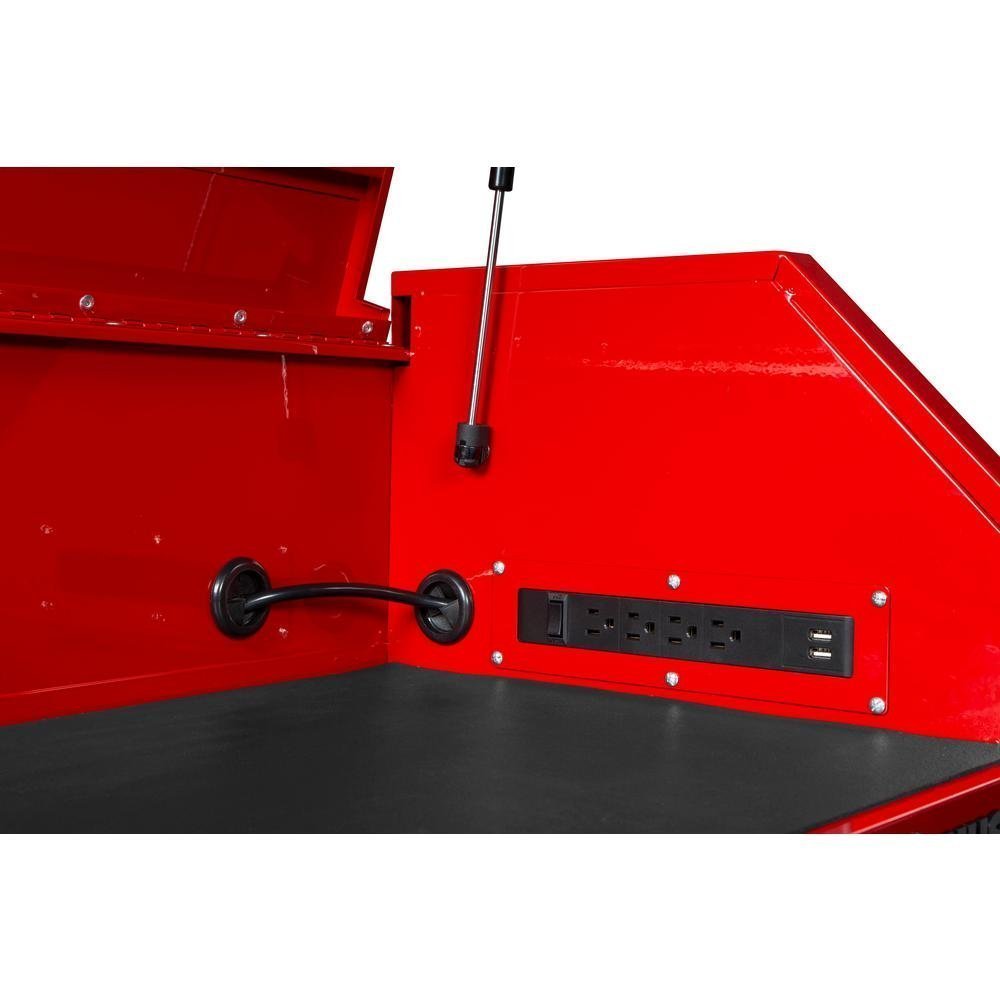 36 in. 12-Drawer Tool Chest and Cabinet combo in Gloss Red