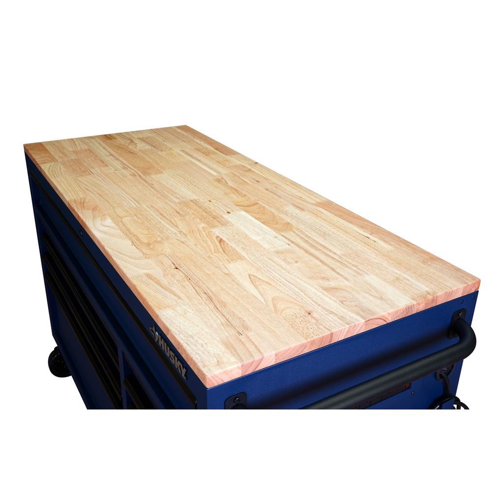 56 in. 9-Drawer Mobile Workbench in Matte Blue