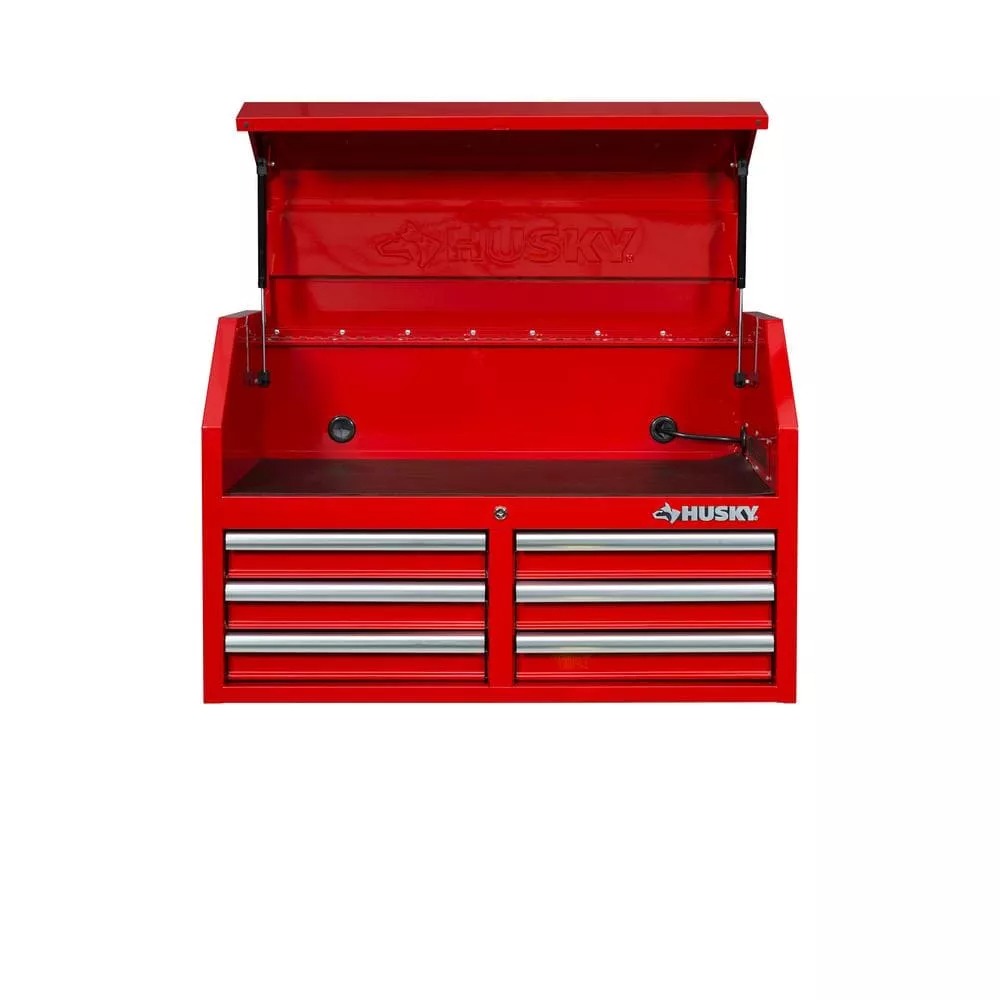 36 IN. W 12-DRAWER COMBINATION TOOL CHEST AND CABINET COMBO IN GLOSS RED