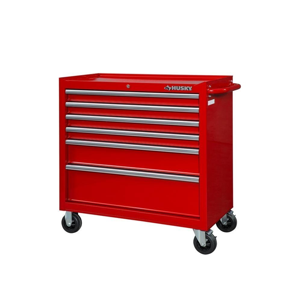 36 in. 12-Drawer Tool Chest and Cabinet combo in Gloss Red