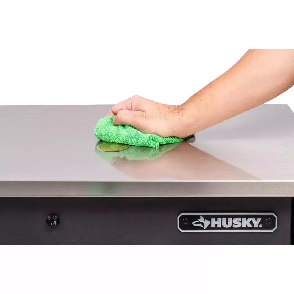 HEAVY-DUTY 63 IN. W 11-DRAWER, DEEP TOOL CHEST MOBILE WORKBENCH IN MATTE BLACK WITH FLIP-TOP STAINLESS STEEL TOP